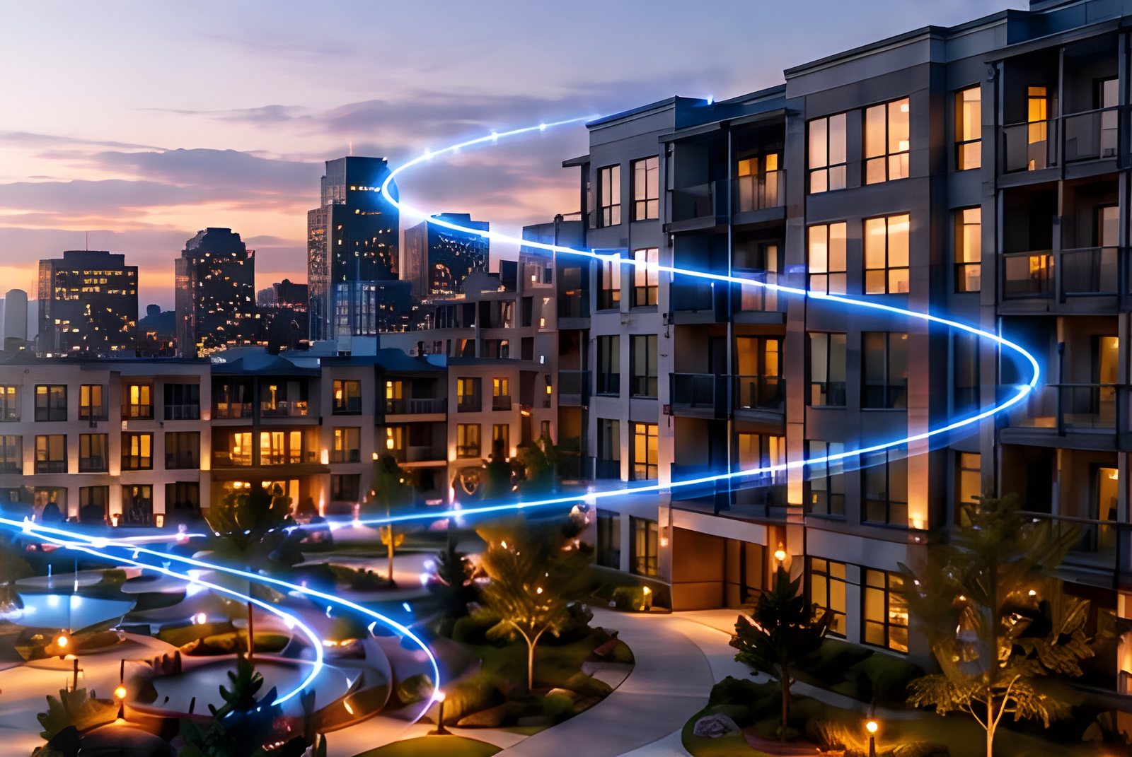 Modern multifamily apartment community